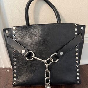 Alexander Wang Black Tote with Silver Chain Detail